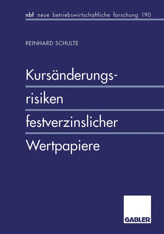 Produktbild: Kurs&auml;nderungsrisiken festverzinslicher Wertpapiere