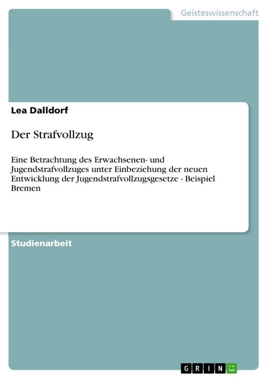 Produktbild: Der Strafvollzug