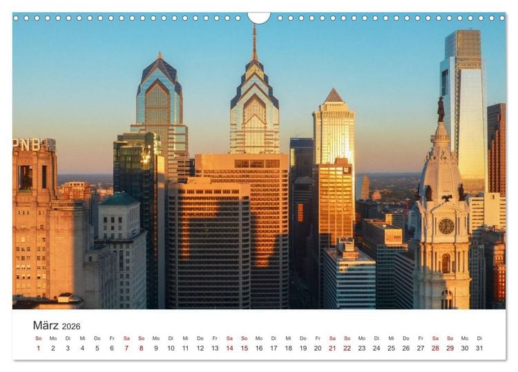 Produktbild: Philadelphia - The Birthplace of America (Wandkalender 2026 DIN A3 quer), CALVENDO Monatskalender