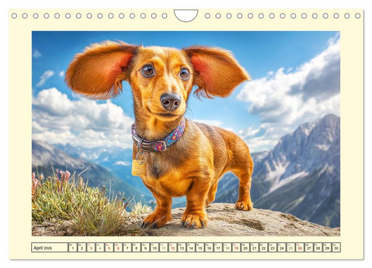 Produktbild: Dackelgl&uuml;ck Deluxe. Lange Ohren, kurze Beine und viel Charme (Wandkalender 2026 DIN A4 quer), CALVENDO Monatskalender