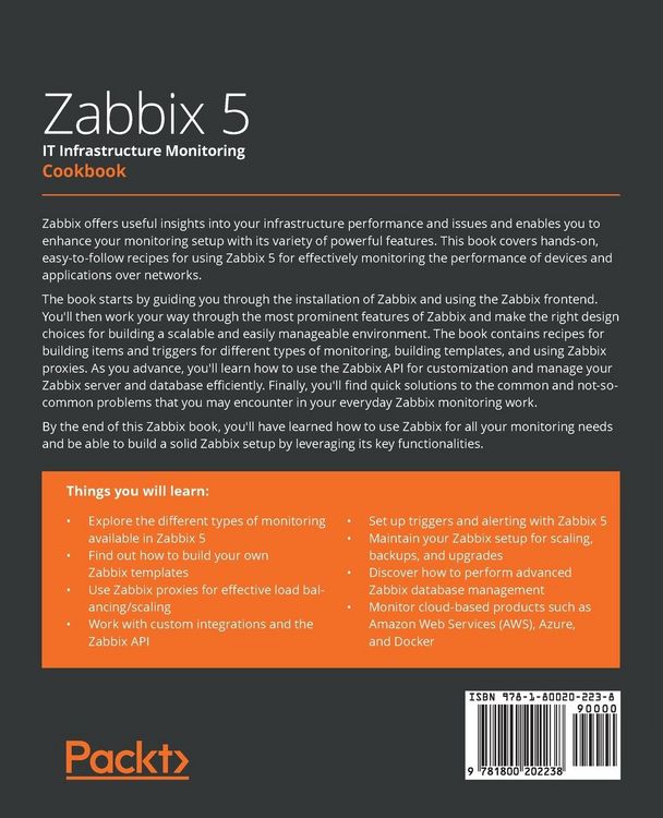 Produktbild: Zabbix 5 IT Infrastructure Monitoring Cookbook