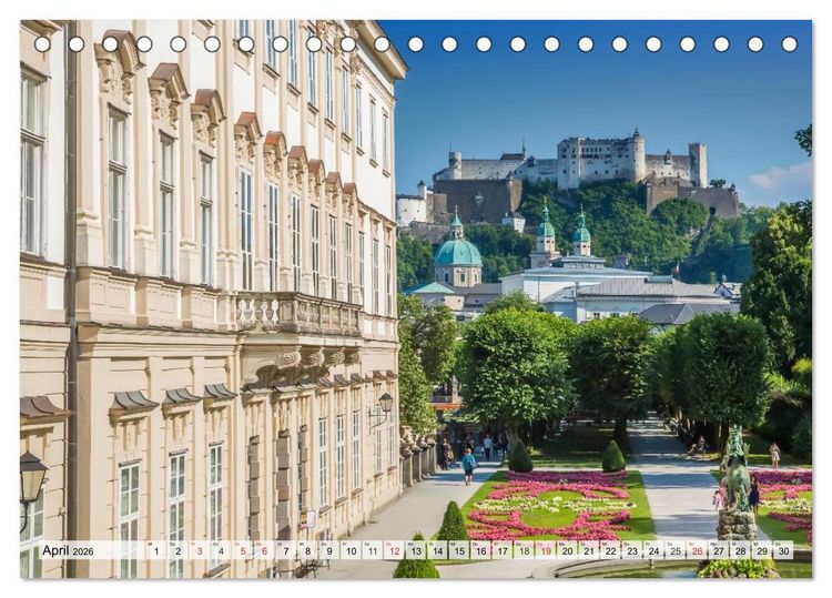 Produktbild: Charmantes Stadtherz SALZBURG (Tischkalender 2026 DIN A5 quer), CALVENDO Monatskalender