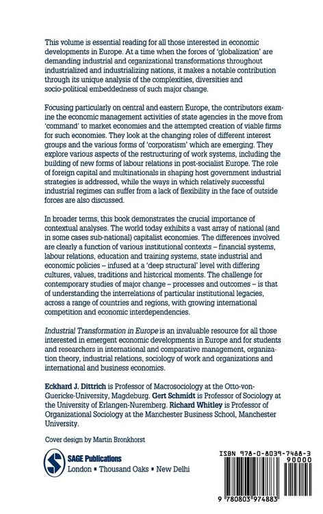 Produktbild: Industrial Transformation in Europe