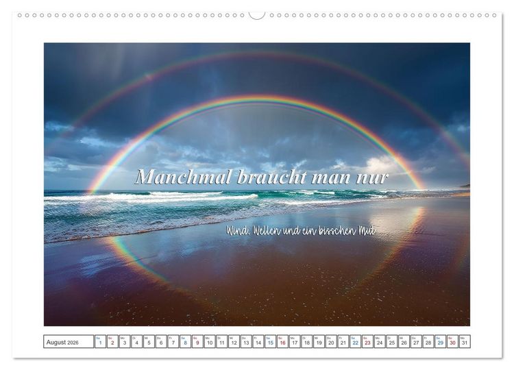 Produktbild: Frei wie das Meer (hochwertiger Premium Wandkalender 2026 DIN A2 quer), Kunstdruck in Hochglanz