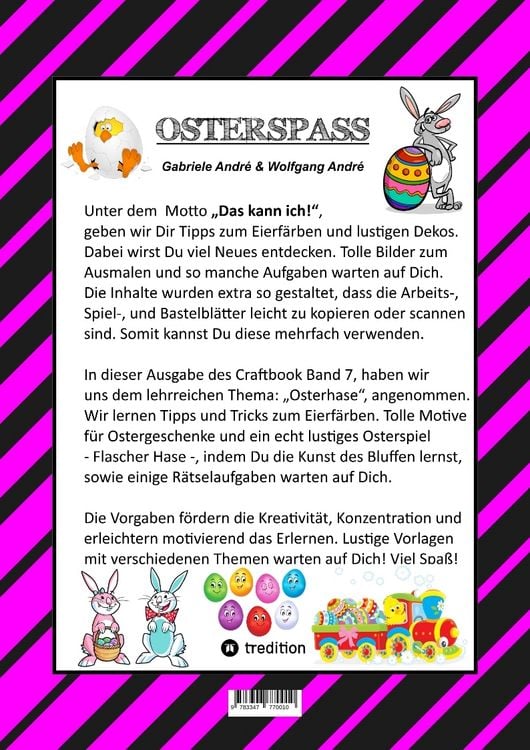 Produktbild: Craftbook - Lustiges Osterspiel - Tolle Ausmalmotive - R&auml;tselaufgaben - Tipps & Trick - Eierf&auml;rben - Deko