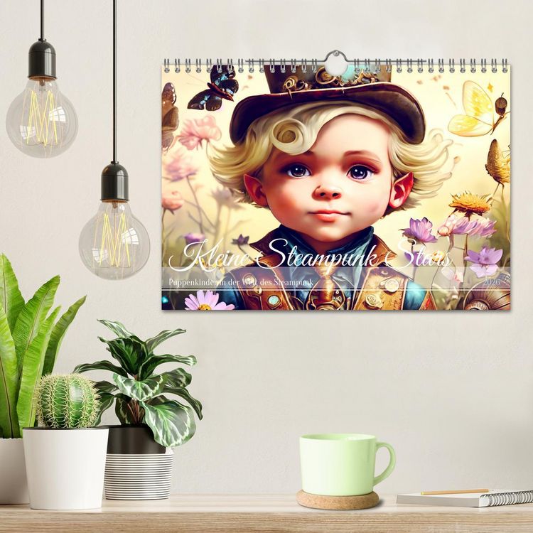 Produktbild: Kleine Steampunk Stars (Wandkalender 2026 DIN A4 quer), CALVENDO Monatskalender