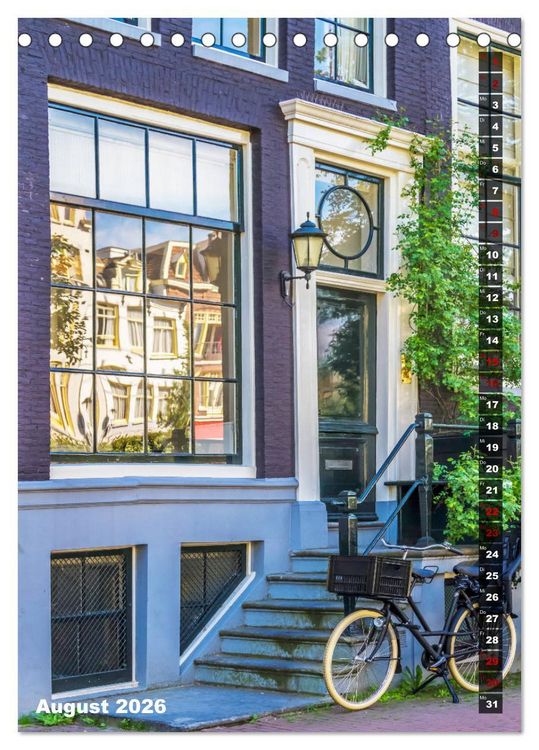 Produktbild: AMSTERDAM Charmantes Stadtherz (Tischkalender 2026 DIN A5 hoch), CALVENDO Monatskalender