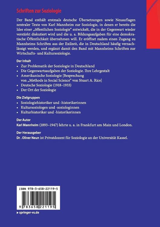 Produktbild: Schriften zur Soziologie