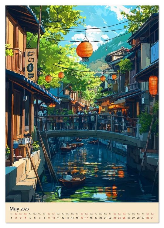 "Thailand meets Anime (High Quality Premium Wall Calendar 2026 DIN A2