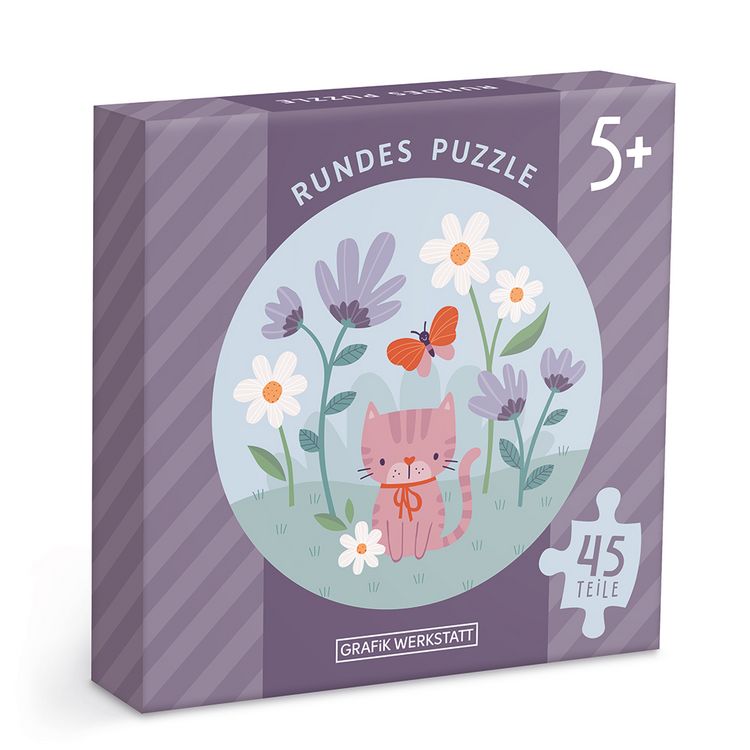 Produktbild: Rundes Puzzle Katze