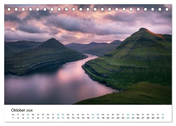 Produktbild: F&auml;r&ouml;er - Archipel im Nordmeer (Tischkalender 2026 DIN A5 quer), CALVENDO Monatskalender