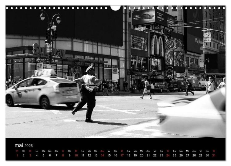 Produktbild: New York en noir et blanc (Calendrier mural 2026 DIN A3 vertical), CALVENDO calendrier mensuel