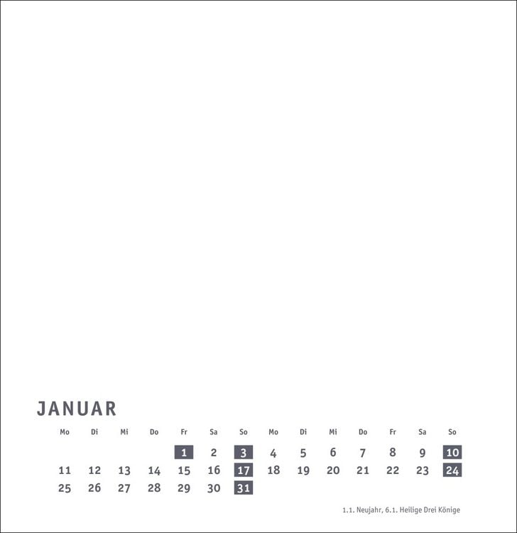 Produktbild: Premium-Bastelkalender wei&szlig; gro&szlig; 2027