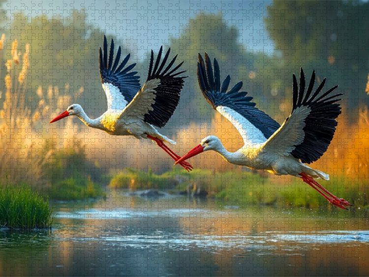 Produktbild: CALVENDO Puzzle Stille Poesie des Fluges | 1000 Teile Lege-Gr&ouml;&szlig;e 64x48cm Foto-Puzzle f&uuml;r gl&uuml;ckliche Stunden