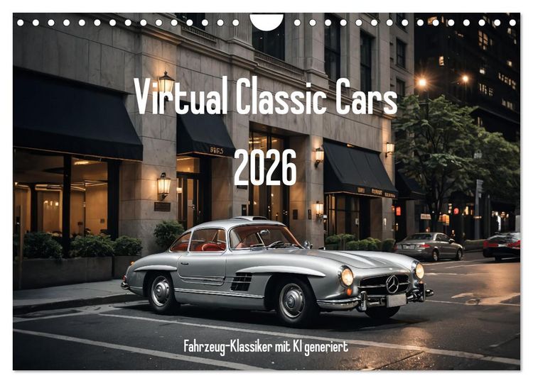 Produktbild: Virtual Classic Cars (Wandkalender 2026 DIN A4 quer), CALVENDO Monatskalender