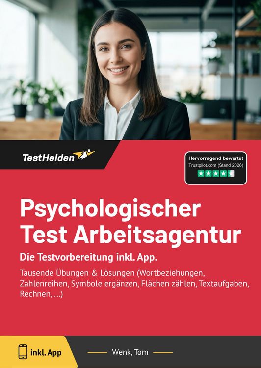 Produktbild: Psychologischer Test Arbeitsagentur: Die Testvorbereitung inkl. App.