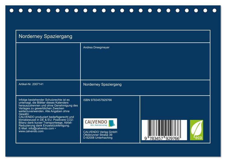Produktbild: Norderney Spaziergang (Tischkalender 2026 DIN A5 quer), CALVENDO Monatskalender