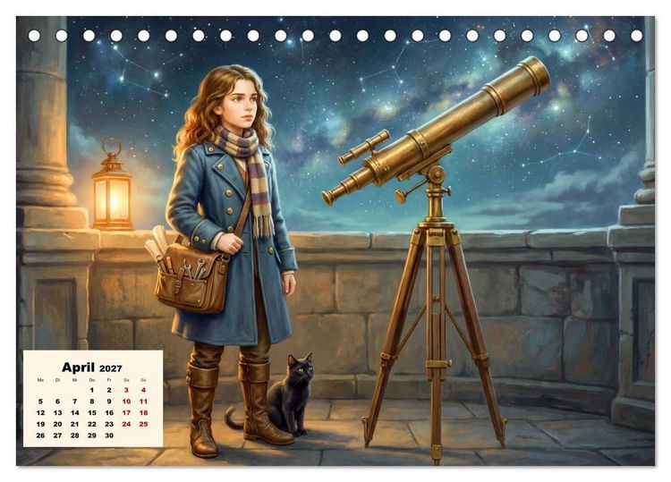 Produktbild: Kleine Entdecker auf magischen Reisen - Fantasy-Welten f&uuml;r Kinder (Tischkalender 2027 DIN A5 quer), CALVENDO Monatskalender