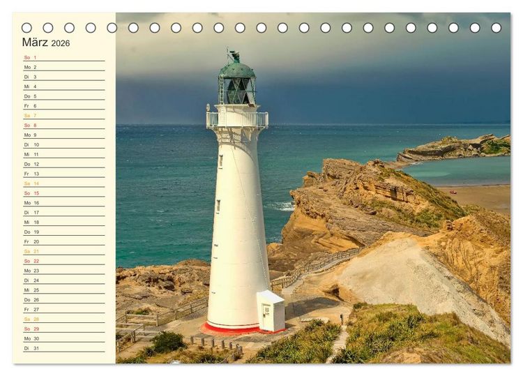 Produktbild: Leuchtt&uuml;rme - maritime Wegweiser weltweit (Tischkalender 2026 DIN A5 quer), CALVENDO Monatskalender
