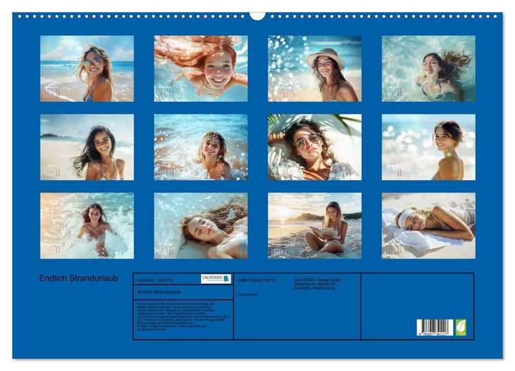Produktbild: Endlich Strandurlaub (Wandkalender 2026 DIN A2 quer), CALVENDO Monatskalender