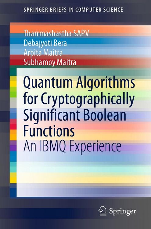 Produktbild: Quantum Algorithms for Cryptographically Significant Boolean Functions