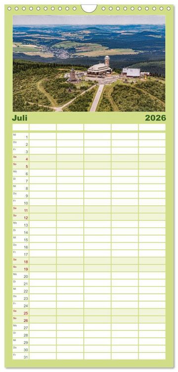 Produktbild: Familienplaner 2026 - Faszination Erzgebirge mit 5 Spalten (Wandkalender, 21 x 45 cm) CALVENDO