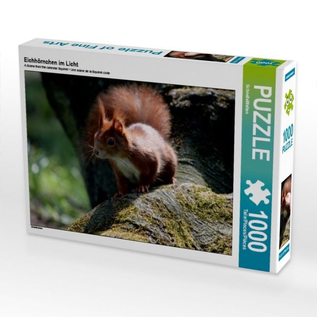 Produktbild: CALVENDO Puzzle Eichh&ouml;rnchen im Licht | 1000 Teile Lege-Gr&ouml;&szlig;e 64x48cm Foto-Puzzle f&uuml;r gl&uuml;ckliche Stunden