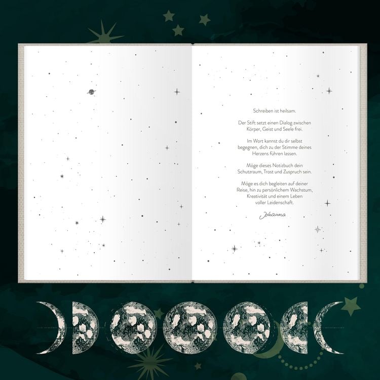 Produktbild: Mondjournal | Inspirierendes Wissen &uuml;ber den Mond | die Heilkraft des Schreibens | Anleitung f&uuml;r ein Schreibritual zu Neu- und Vollmond |Vergebung und Dankbarkeit | Gleichgewicht und Erf&uuml;llung finden