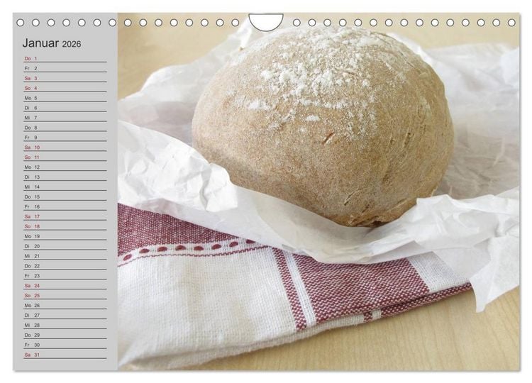 Produktbild: Frisch gebackene Brote und Br&ouml;tchen (Wandkalender 2026 DIN A4 quer), CALVENDO Monatskalender