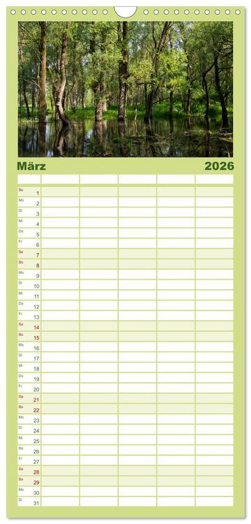 Produktbild: Familienplaner 2026 - &Ouml;sterreichs Donau mit 5 Spalten (Wandkalender, 21 x 45 cm) CALVENDO