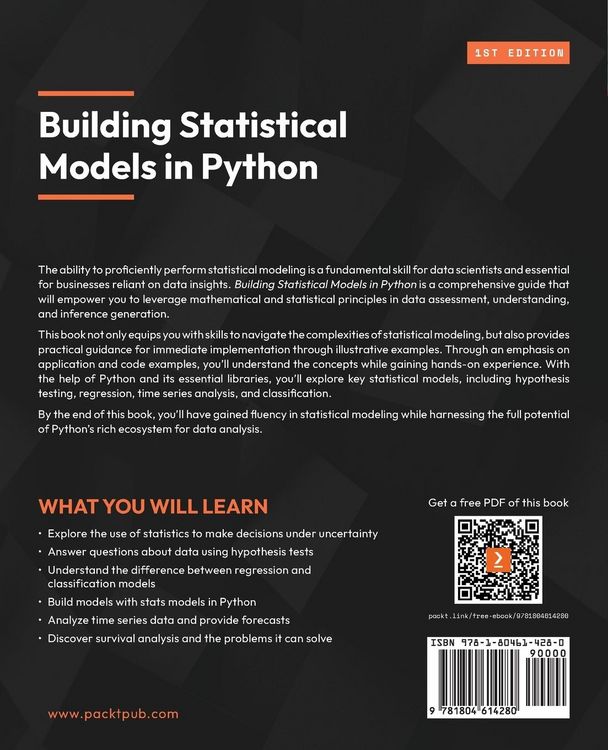 Produktbild: Building Statistical Models in Python