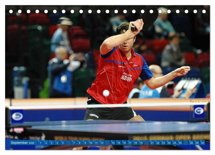 Produktbild: Tischtennis - Der am schnellsten gespielte Sport der Welt (Tischkalender 2026 DIN A5 quer), CALVENDO Monatskalender