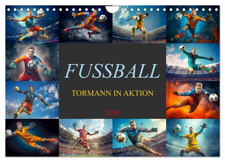 Produktbild: Fussball - Tormann in Aktion (Wandkalender 2026 DIN A4 quer), CALVENDO Monatskalender