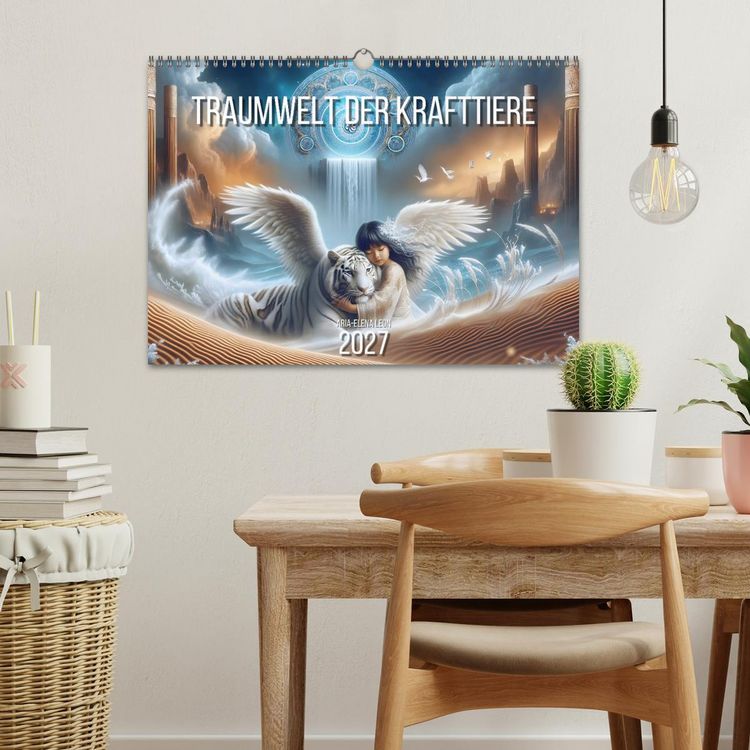 Produktbild: Traumwelt der Krafttiere (Wandkalender 2027 DIN A3 quer), CALVENDO Monatskalender