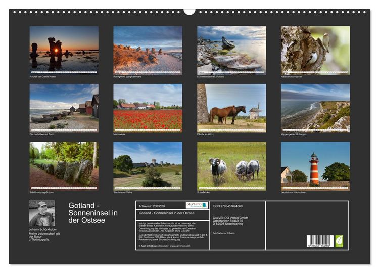Produktbild: Gotland - Sonneninsel in der Ostsee (Wandkalender 2026 DIN A2 quer), CALVENDO Monatskalender