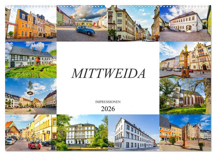 Produktbild: Mittweida Impressionen (Wandkalender 2026 DIN A2 quer), CALVENDO Monatskalender