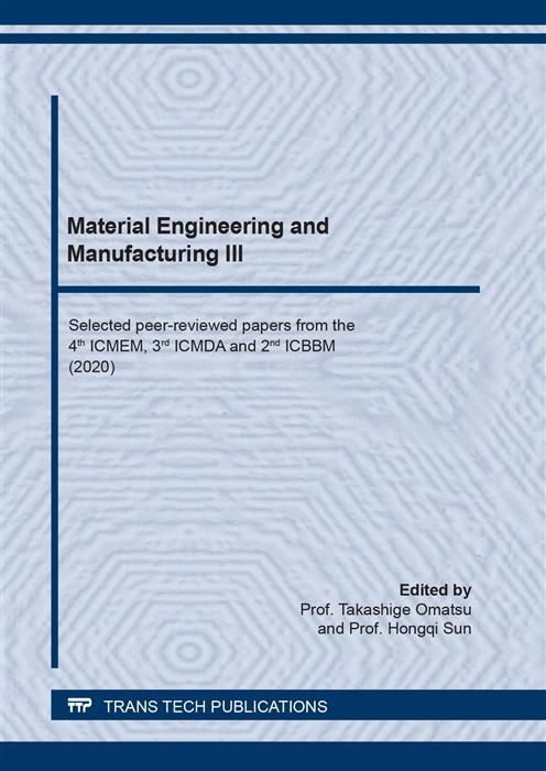 Produktbild: Material Engineering and Manufacturing III