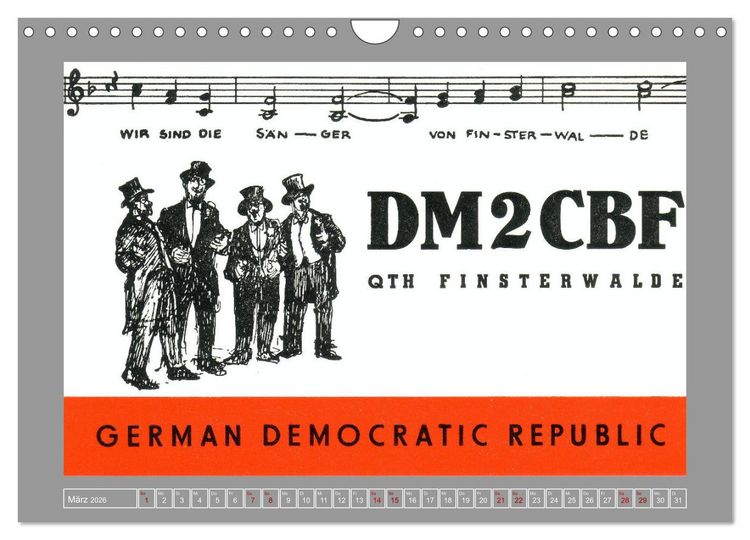 Produktbild: DDR - Ostalgie auf QSL-Karten (Wandkalender 2026 DIN A4 quer), CALVENDO Monatskalender