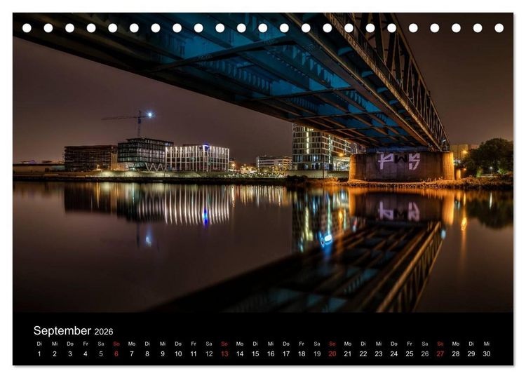Produktbild: Bremen bei Nacht (Tischkalender 2026 DIN A5 quer), CALVENDO Monatskalender