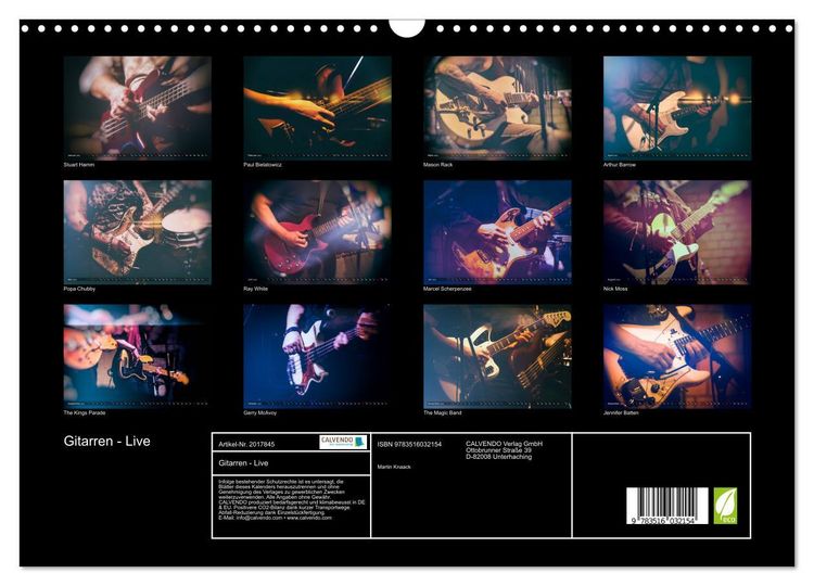 Produktbild: Gitarren - Live (Wandkalender 2026 DIN A3 quer), CALVENDO Monatskalender