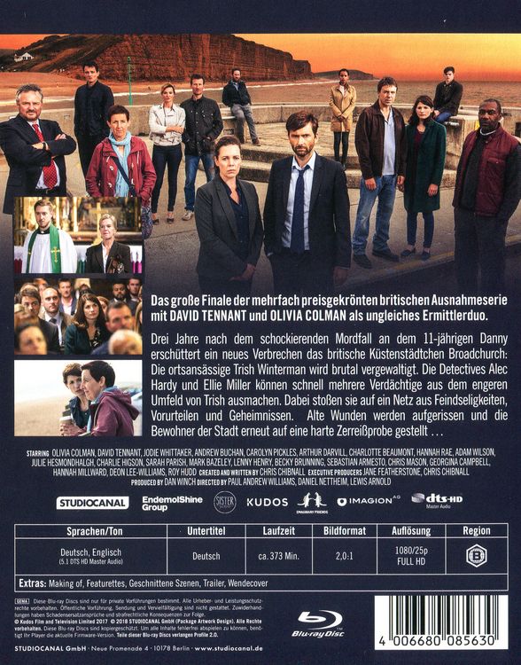 Produktbild: Broadchurch - Die komplette 3. Staffel [2 BRs]