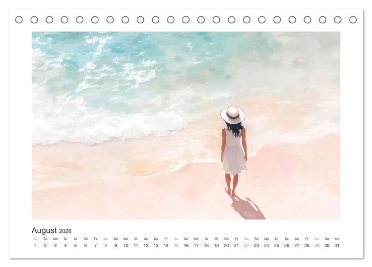 Produktbild: Die Wogen des Lichts (Tischkalender 2026 DIN A5 quer), CALVENDO Monatskalender