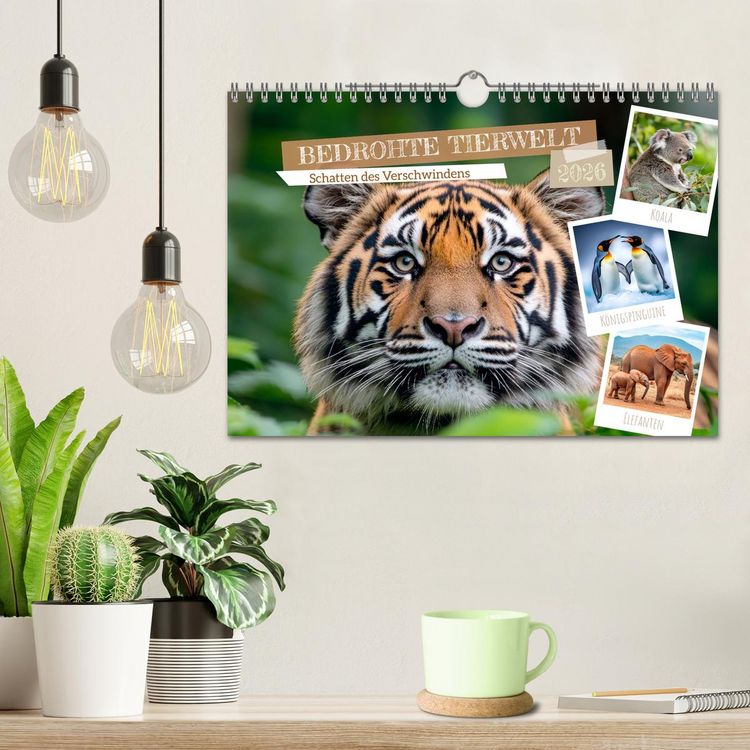 Produktbild: Bedrohte Tierwelt SCHATTEN DES VERSCHWINDENS (Wandkalender 2026 DIN A4 quer), CALVENDO Monatskalender
