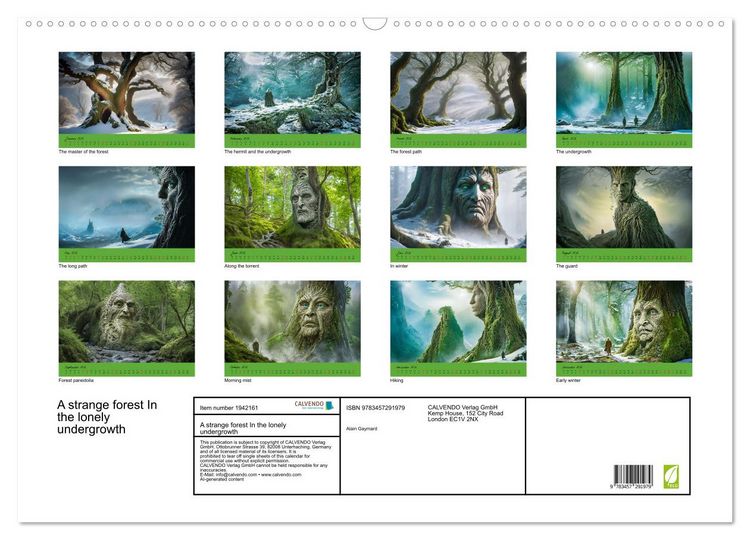 Produktbild: A strange forest In the lonely undergrowth (Wall Calendar 2026 DIN A2 landscape), CALVENDO 12 Month Wall Calendar