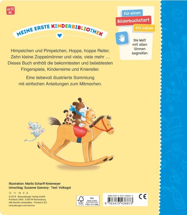 Produktbild: Meine erste Kinderbibliothek - Meine ersten Fingerspiele und Kinderreime
