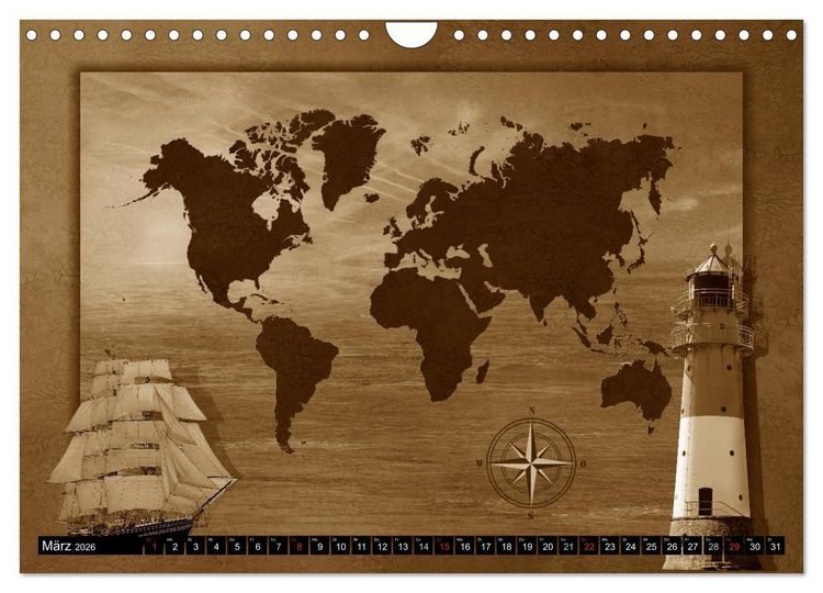 Produktbild: Nostalgie in Sepia (Wandkalender 2026 DIN A4 quer), CALVENDO Monatskalender