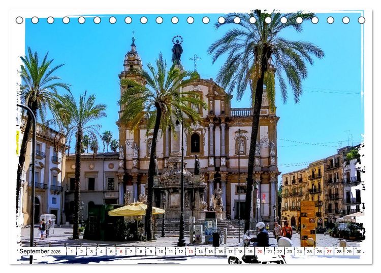 Produktbild: Palermo die marode Sch&ouml;nheit (Tischkalender 2026 DIN A5 quer), CALVENDO Monatskalender