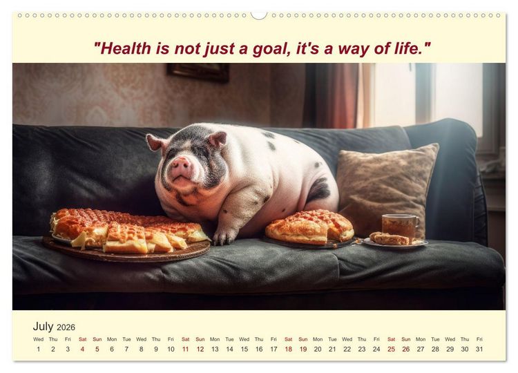 Produktbild: The funniest way to your dream figure (High Quality Premium Wall Calendar 2026 DIN A2 landscape),CALVENDO 12 Month Wall Calendar