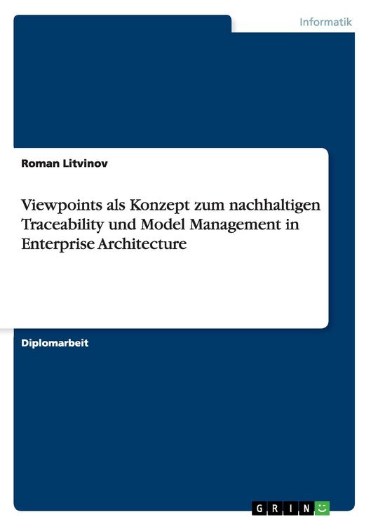 Produktbild: Viewpoints als Konzept zum nachhaltigen Traceability und Model Management in Enterprise Architecture