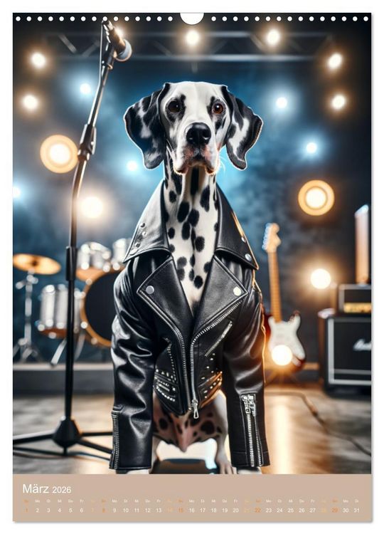 Produktbild: Rockstar Dalmatiner (Wandkalender 2026 DIN A3 hoch), CALVENDO Monatskalender